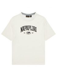 Napapijri T-Shirt S-Inot NP0A891F M Écru Regular Fit. T-shirty i koszulki chłopięce Napapijri, bez wzorów, z bawełny, bez kołnierzyka, bez ramiączek. Za 79.99 zł.