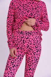 Legginsy termoaktywne - Hotel California Pink Leopard Damskie. Czerwone legginsy sportowe damskie OOSC, s, bez wzorów, z materiału, z podwyższonym stanem, na fitness i siłownię. Za 269.99 zł.