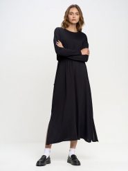 BIG STAR Sukienka w kolorze czarnym rozmiar: L. Czarne sukienki damskie Big Star, bez wzorów, retro, bez ramiączek. Za 99.99 zł.