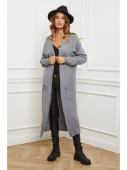 So Cachemire Kardigan "Acor" w kolorze szarym rozmiar: XL. Szare kardigany damskie So Cachemire, xl, bez wzorów, z kaszmiru. Za 220.45 zł.