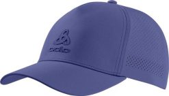 Czapka z daszkiem unisex ODLO Performance Snapback. Fioletowe czapki z daszkiem damskie ODLO, bez wzorów, z materiału. Za 159.99 zł.