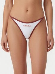 Calvin Klein Underwear Stringi LV00QF8892 Biały. Białe stringi Calvin Klein Underwear, bez wzorów, z bawełny. Za 99.99 zł.