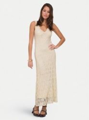 ONLY Sukienka wieczorowa Albina 15372795 Kremowy Regular Fit. Białe sukienki damskie Only, bez wzorów, z syntetyku, wizytowe, bez ramiączek. Za 169.99 zł.