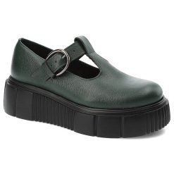 Zielone Półbuty Armodo Stylowe Obuwie Damskie Na Solidnej Podeszwie. Zielone półbuty damskie Armodo, bez wzorów, ze skóry, bez obcasa, bez zapięcia. Za 319.00 zł.