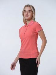 LUHTA Koszulka "Kivimaa" w kolorze łososiowym rozmiar: M. Pomarańczowe koszulki damskie Luhta, m, bez wzorów, bez kołnierzyka, bez ramiączek. Za 100.99 zł.