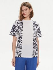 Weekend Max Mara T-Shirt Viterbo 2415971032 Biały Loose Fit. Białe t-shirty damskie Weekend Max Mara, m, bez wzorów, z bawełny, bez kołnierzyka. Za 479.99 zł.