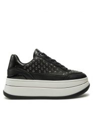 MICHAEL Michael Kors Sneakersy Hayes Lace Up 43R5HAFS1L Czarny. Czarne obuwie sportowe damskie MICHAEL Michael Kors, ze skóry, bez zapięcia. Za 779.99 zł.