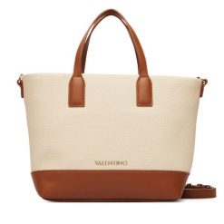 Torebka Valentino. Brązowe shopper bag Valentino, bez wzorów, bez dodatków. Za 549.99 zł.