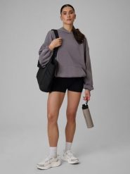 4F Legginsy krótkie treningowe bezszwowe damskie - czarne M/L. Czarne legginsy damskie 4F, l, bez wzorów, ze skóry. Za 79.99 zł.