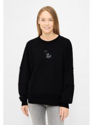 Derbe Bluza w kolorze czarnym rozmiar: S. Czarne bluzy damskie Derbe, s, bez wzorów, z bawełny, bez kaptura. Za 183.59 zł.