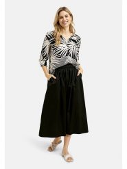 Milano Italy Bluzka w kolorze czarno-beżowym rozmiar: 36. Czarne bluzki damskie Milano Italy, bez wzorów, z wiskozy, bez kołnierzyka, bez ramiączek. Za 173.99 zł.