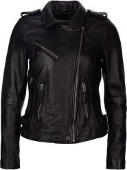7eleven Skórzana kurtka "Sibi" w kolorze czarnym rozmiar: 36. Czarne kurtki damskie 7eleven, bez wzorów, z materiału, bez kaptura. Za 434.99 zł.