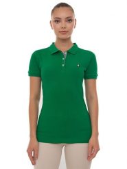 SIR RAYMOND TAILOR Koszulka polo "Angie" w kolorze zielonym rozmiar: M. Zielone bluzki damskie Sir Raymond Tailor, m, bez wzorów, z bawełny, bez kołnierzyka, bez ramiączek. Za 110.04 zł.
