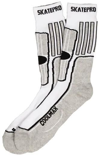 Odzież Skarpety unisex SkatePro Coolmax Inline Skarpety 2-Pak - Biały - 46-48. Biała skarpetki damskie SKATEPRO, bez wzorów, z bawełny. Za 124.99 zł.