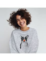 WOOOP Bluza "I´m not your clown" w kolorze szarym rozmiar: XXL. Szare bluzy damskie Wooop, m, bez wzorów, z bawełny, bez kaptura. Za 100.99 zł.