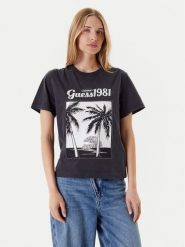 Guess T-Shirt W5YI17 I3Z14 Szary Regular Fit. Szare t-shirty damskie Guess, l, z aplikacjami, z bawełny, bez kołnierzyka. Za 149.99 zł.