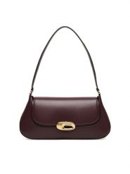 Calvin Klein Torebka Hardware Flap Shoulder Bag LV04F3146G Bordowy. Czerwone torebki klasyczne damskie Calvin Klein, ze skóry, bez dodatków. Za 519.99 zł.
