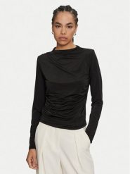 ACCESS FASHION Bluzka 44-2035-310 Czarny Slim Fit. Czarne bluzki damskie ACCESS FASHION, s, bez wzorów, z syntetyku, bez kołnierzyka, bez ramiączek. Za 229.99 zł.