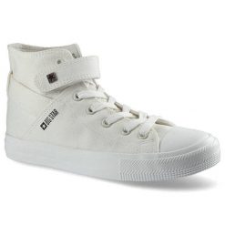 Białe Trampki Big Star Damskie Półbuty Na Rzep. Białe trampki damskie Big Star, bez wzorów, z gumy, za kostkę, bez zapięcia. Za 109.00 zł.