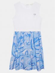 Guess Sukienka codzienna J4GK10 KC7Z0 Biały Regular Fit. Białe sukienki dziewczęce Guess, z aplikacjami, z syntetyku, bez ramiączek, proste. Za 219.99 zł.