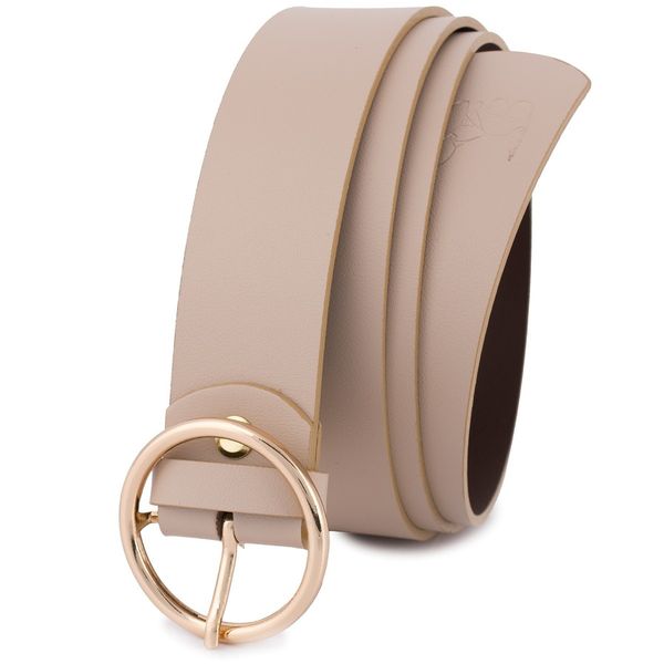 Pasek skórzany BELTIMORE ecru B84 r.90-105 cm. Paski damskie bez wzorów. Za 49.90 zł.