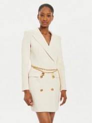 Elisabetta Franchi Sukienka koktajlowa AB-657-46E2 Écru Regular Fit. Sukienki damskie Elisabetta Franchi, bez wzorów, z syntetyku, wizytowe, bez ramiączek. Za 3,049.00 zł.