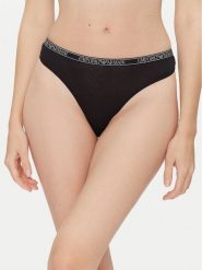Emporio Armani Underwear Komplet stringów EW000402 AF10889 MC005 Czarny. Czarne komplety bielizny Emporio Armani Underwear, bez wzorów, z wiskozy. Za 129.99 zł.