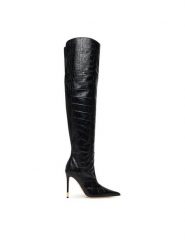 Elisabetta Franchi Kozaki SA-05L-58E2-V850 Czarny. Czarne kozaki damskie Elisabetta Franchi, ze skóry, bez obcasa, na szpilce, bez zapięcia. Za 3,689.00 zł.