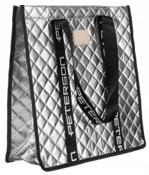 Torba pikowana Peterson PTN RSPV 003 srebrna. Szare shopper bag Peterson, z materiału, duże, pikowane, bez dodatków. Za 29.80 zł.