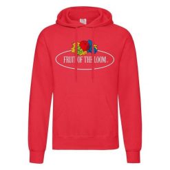 Damska Bluza Z Kapturem Z Nadrukiem Klasycznego Logo W Stylu Vintage. Białe bluzy damskie Fruit of the Loom, m, bez wzorów, z bawełny, z kapturem. Za 103.99 zł.