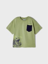 Mayoral T-Shirt 3005 Zielony Regular Fit. Zielone t-shirty i koszulki chłopięce Mayoral, bez wzorów, z bawełny, bez kołnierzyka, bez ramiączek. Za 79.99 zł.