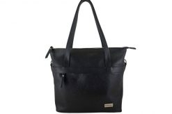 Shopperka skórzana BARBERINI'S czarny 996-1. Czarne shopper bag Barberinis, bez wzorów, ze skóry, na ramię, małe, bez dodatków. Za 339.99 zł.
