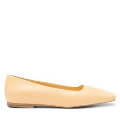 Baleriny Simple. Żółte balerinki damskie Simple, bez wzorów. Za 399.99 zł.