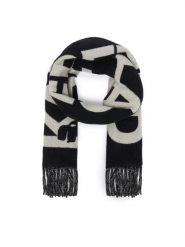KARL LAGERFELD Szalik A4W33125 Czarny. Czarne szaliki damskie KARL LAGERFELD, bez wzorów, z wełny. Za 649.99 zł.