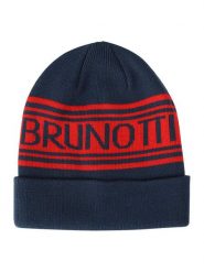 Brunotti Czapka "Tignes" w kolorze czerwono-granatowym rozmiar: onesize. Czerwone czapki damskie Brunotti, z aplikacjami, ze splotem. Za 65.85 zł.