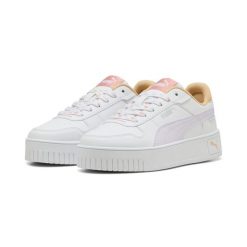 Młodzieżowe sneakersy Carina Street Lacey PUMA. Biała obuwie sportowe damskie Puma, bez zapięcia, na jogę i pilates. W wyprzedaży za 209.00 zł.