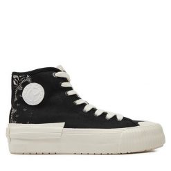 Trampki Pepe Jeans. Czarne trampki damskie Pepe Jeans, bez wzorów, z jeansu, bez zapięcia. Za 369.99 zł.