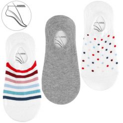 Damskie Kolorowe Stopki Moraj Mix Kolor 3 Pary. Skarpetki damskie Moraj, bez wzorów, z materiału. Za 24.99 zł.