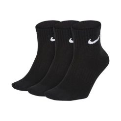 Skarpetki treningowe Nike Everyday Lightweight Ankle 3 pack do kostki. Czarne skarpetki damskie Nike, bez wzorów, z bawełny. Za 56.99 zł.