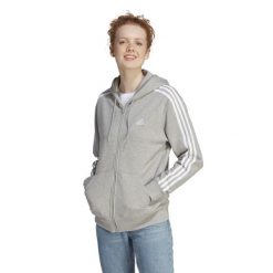 Bluza z kapturem damska Adidas Gym & Pilates. Białe bluzy damskie Adidas, m, bez wzorów, z bawełny, z kapturem. W wyprzedaży za 189.99 zł.
