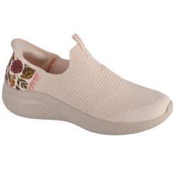 Buty sportowe Sneakersy damskie, Slip-Ins Ultra Flex 3.0 New Wings. Białe obuwie sportowe casual damskie Skechers, trekkingowe. Za 449.99 zł.