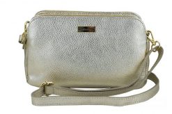 Listonoszka metalizowana BARBERINI'S 978-17 złota. Żółte shopper bag Barberinis, bez wzorów, ze skóry, małe, bez dodatków. Za 229.99 zł.