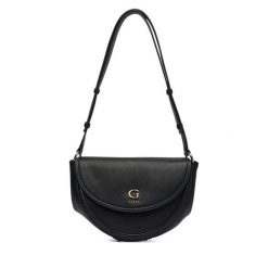 Torebka Guess. Czarne listonoszki damskie Guess, z aplikacjami, bez dodatków. Za 584.99 zł.