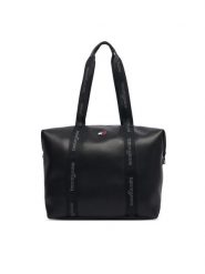Tommy Jeans Torebka Tjw Daily Elevated Tote AW0AW19046 Czarny. Czarne shopper bag Tommy Jeans, z jeansu, bez dodatków. Za 449.99 zł.