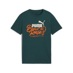 Młodzieżowa koszulka MID90s III z grafiką PUMA. Zielona koszulki damskie Puma, m, bez wzorów, bez kołnierzyka, bez ramiączek. Za 89.00 zł.