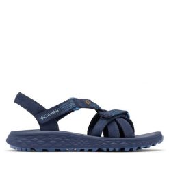 Sandały Columbia. Niebieskie sandały damskie Columbia, bez wzorów, bez obcasa, bez zapięcia. Za 299.99 zł.
