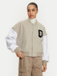 Converse Kurtka bomber Retro Varsity 10026772-A01 Beżowy Relaxed Fit. Brązowe kurtki damskie Converse, l, bez wzorów, z syntetyku, bez kaptura. Za 589.99 zł.