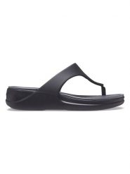 Crocs Japonki "Boca Wedge" w kolorze czarnym rozmiar: 36/37. Czarne klapki damskie Crocs, bez wzorów, z otwartym noskiem, bez obcasa, na platformie, bez zapięcia. Za 96.60 zł.