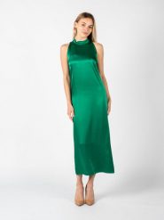 Pinko Sukienka "Racking" | 1N13DE Y8A4 | Kobieta | Zielony. Zielone sukienki damskie Pinko, bez wzorów, z wiskozy, bez ramiączek. W wyprzedaży za 429.00 zł.
