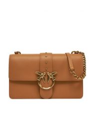 PINKO Torebka 100053 A0F1 C83Q Brązowy. Brązowe listonoszki damskie Pinko, bez wzorów, ze skóry, bez dodatków. Za 759.99 zł.